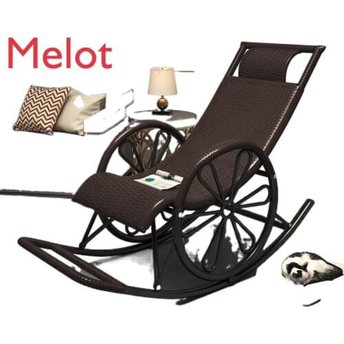 High-End Luxury Rocking Chair Recliner Rocking Chair Outdoor Recliner Recliner Chair Rattan Chair Balcony Chair Snap Chair