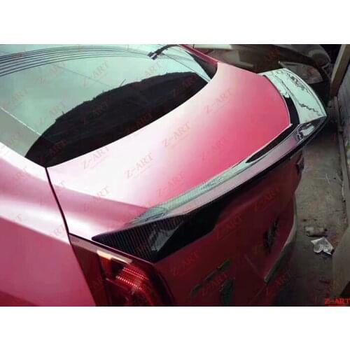 Z-ART Carbon fiber rear spoiler for cadillac ATS carbon fiber rear trunk spoiler for cadillac ATS 2014-2019 rear boot spoiler