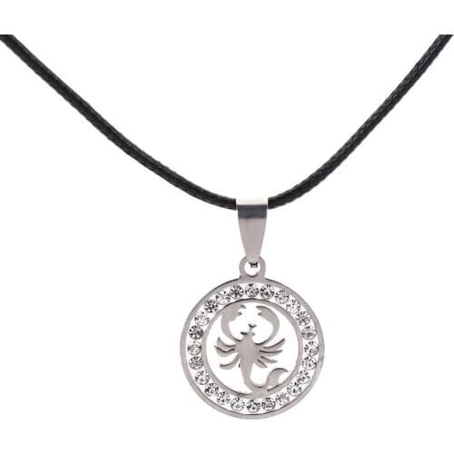 Animal Scorpion Hip Hop Pendant Necklace Gold Color Bling Cubic Zircon Hollow Out Pendents Neckalce Mens Women Jewelry