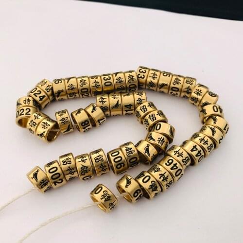 Bird parrot Dove Pigeon Copper Aluminum Leg Rings Custom Aluminum Lettering Rings pigeon necklace 100Pcs 8 mm -11mm