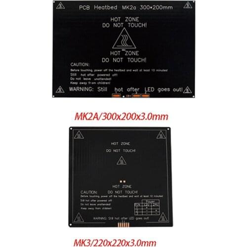 12V Upgraded MK3 heatbed 214x214/220x220/300x200x3mm Aluminum Heated Bed hotbed for 3d printer parts impressora 3d pe as