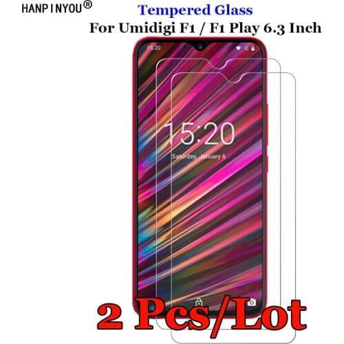 2 Pcs/Lot For Umidigi F1 6.3" Tempered Glass 9H 2.5D Premium Phone Screen Protector Film For Umidigi F1 Play