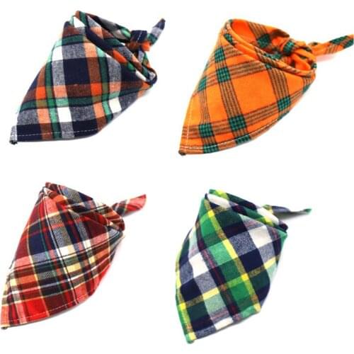 3Pcs/Lot Baby Bibs Triangle Double Cotton Bib Lattice Print Saliva Towel Baby Boys Girls Feeding Apron Cotton Bandana Bibs