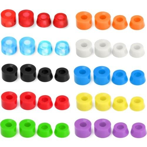 4Pcs/Set Skateboard Bushing Truck Wheels Axle Bushings Scooter PU Cushion Dancing Longboard Skateboard Shockproof Accessories