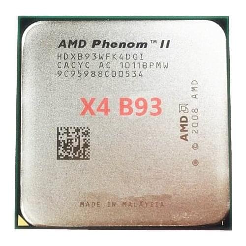 FREE SHIPPING AMD Phenom ii X4 B93 2.8G 6M 95W Quad-Core DeskTop CPU HDXB93WFK4DGM Socket AM3 938 pin