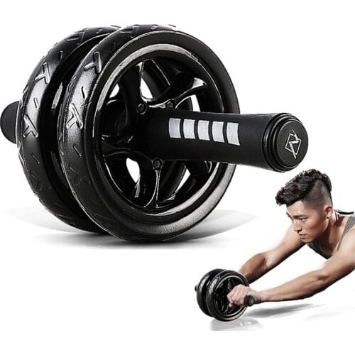 Muscle Exercise Equipment No Noise Home Fitness Equipment Double Wheel Abdominal Power Wheel Ab Roller Gym Roller Training