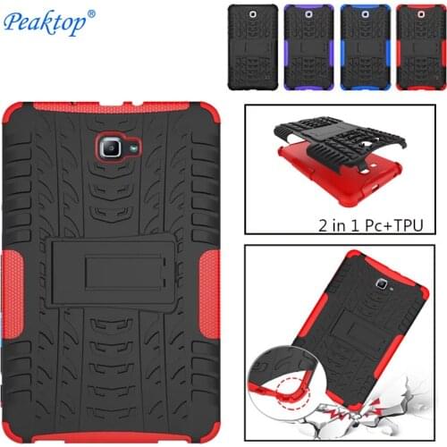For Samsung Galaxy Tab A 10.1 2019 SM T515 T510 Case Tab A SM T580 T585 Tablet Case Silicon TPU+PC shell Shockproof Stand Cover