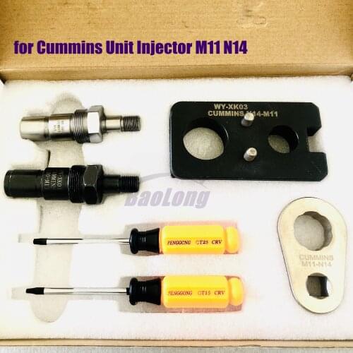 For Cummins M11 N14 Common Rail Diesel Unit Pump Nozzle Disassemble Tool Kits EUI Adaptor Clamp Wrench Repair Tool Set