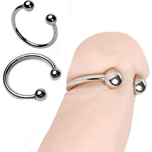 Stainless Steel Foreskin Correction Glans Ring Cock Rings Penis Erection Pleasure Enhancement Penis Ring Adult Sex Toys for Men