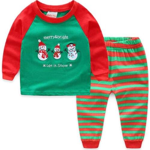 Brand Kids Pyjamas Boys Winter Christmas Sleepwear Clothes Girl Santa Claus Pajamas Childrens NightwearBaby Pijamas Set