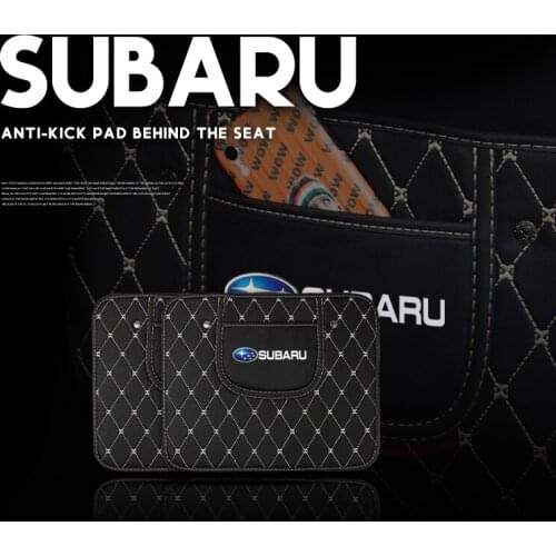 Leather Car Seat Backrest Anti Kicking Pad Interior Accessories For Subaru STI BRZ WRX XV Legacy Impreza Forester Outback Ascent