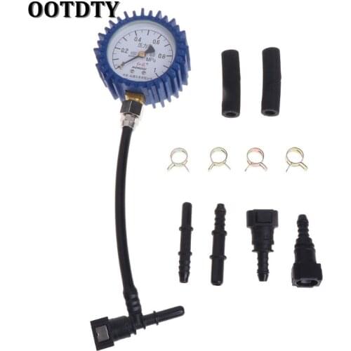 OOTDTY Motorcycle Car Fuel Pressure Gauge Car Gasoline Pressure Gauge Meter Tester Tool