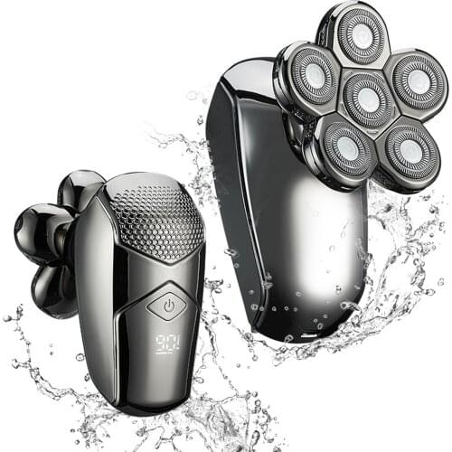 Rechargeable powerful beard hair electric shaver for men body trimmer facial grooming kit electric razor bald shaving machine