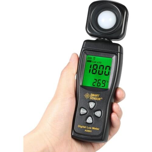 AS803 Handheld Digital Lux Meter Luminance Tester Light Meter 1-200000 Lux Tools Photometer Spectrometer Actinometer