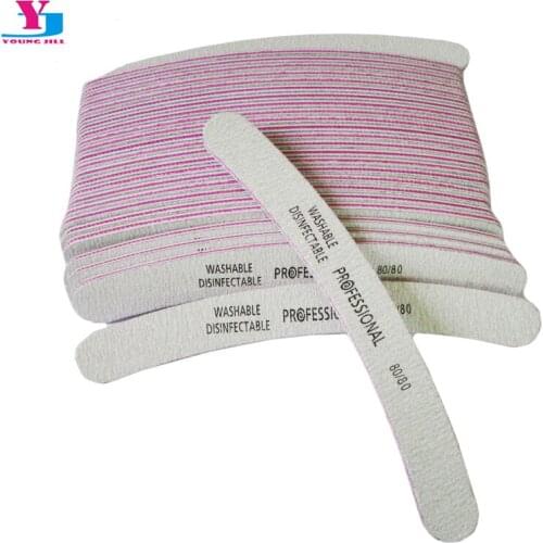 25Pcs Professional Nail File 80/80 Nail Polish Care Manicure Makeup Tool Files Emery Board Lime a ongle Sanding Buffer Wholesale