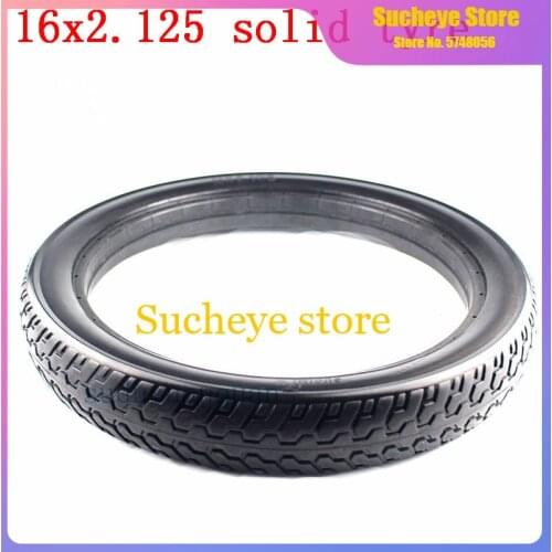 Good quallity 16 inch Solid tyre Electric Vehicle tire 16x2.125 tubeless tyre 16*2.125 tyre fits Folding electric bicycle E-bike