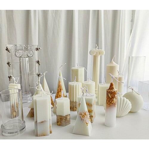 2021 Valentines Day Diy Silicone Candle Mold 3d Mold Columnar Acrylic Mold Soap Mold Cake Mold Aromatherapy Candle Mold