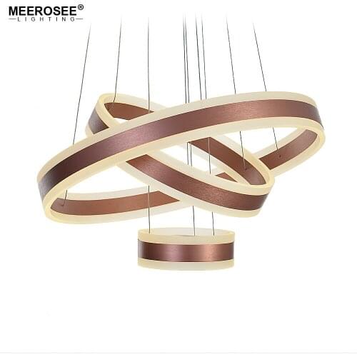 Modern Pendant Lights Living Room 3 Circle Rings LED Dining room LED Lustre Rose Gold Pendant Lamp Hanging Suspension Luminaire