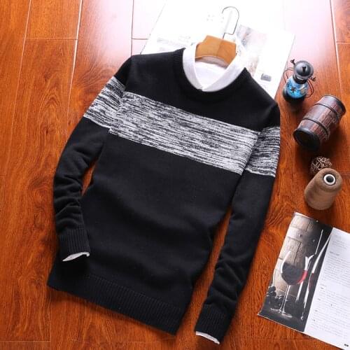 2021 Autumn winter mens sweater cotton long-sleeved sweater fashion wild long-sleeved sweater(no shirt)