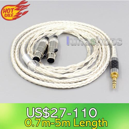 LN007051 16 Core OCC Silver Plated Headphone Earphone Cable For Audeze LCD-3 LCD-2 LCD-X LCD-XC LCD-4z LCD-MX4 LCD-GX