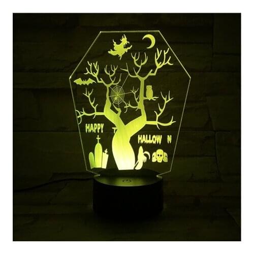 3D Lamp Halloween Best Present for Festival Gift for Desk Decoration Bright Base Touch Sensor Personalized Led Night Light Lamp