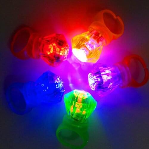 5pcs / lot diamond flash ring light LED ring light glowing cheering flash toys