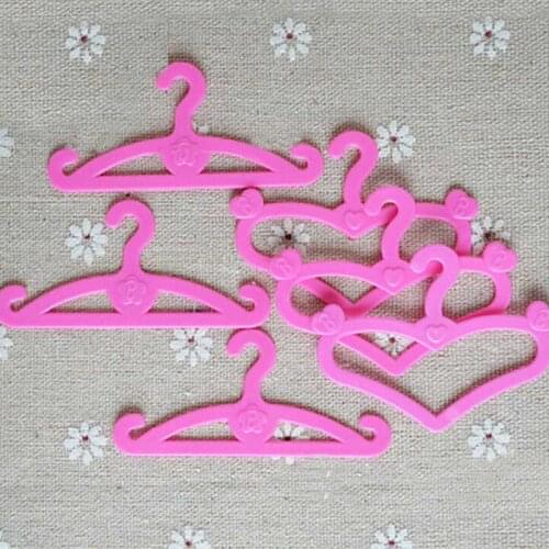 500PCS/LOT Wholesale Plastic Dolls Accessories Mini Baby Doll Hangers For Doll 1/6