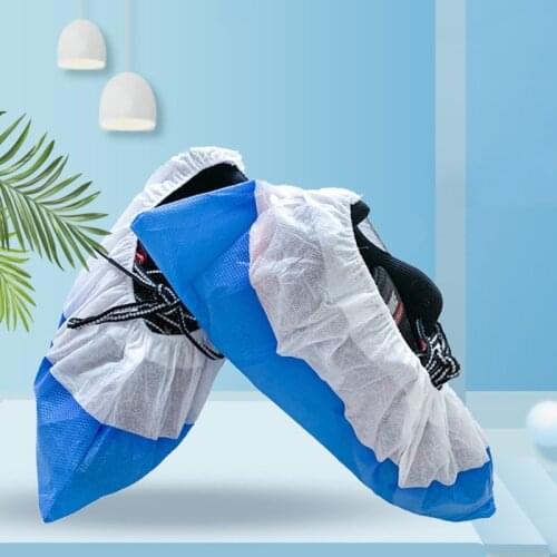 50pcs Disposable Shoe Covers Non-woven Cover Overshoes Non-Slip