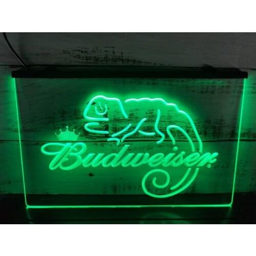 A084 Budweise Frank Lizard Beer Bar Led Neon Light Sign