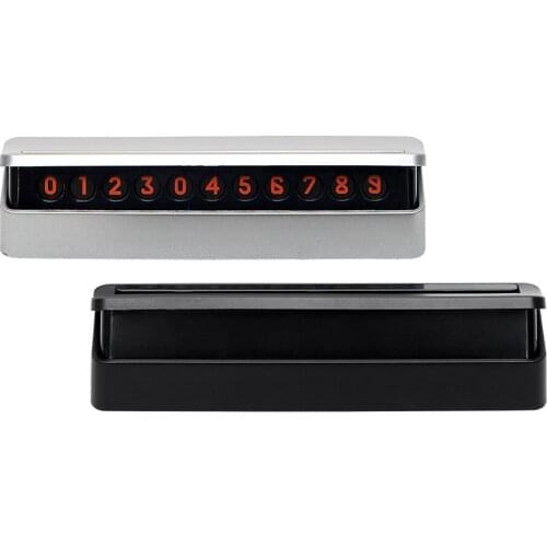 LEEPEE Mobile Phone Number Card Rocker Switch Drawer Plate Car Temporary Parking Card Car Sticker Hidden Replace Car Styling