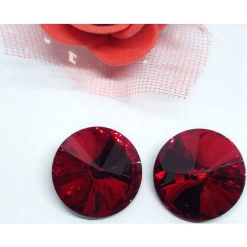 Red Satellite Round Crystal Glass Sewing Pointback Rhinestones DIY Wedding Dress and Bag 6mm 8mm 10mm 12mm 14mm 16mm 18mm