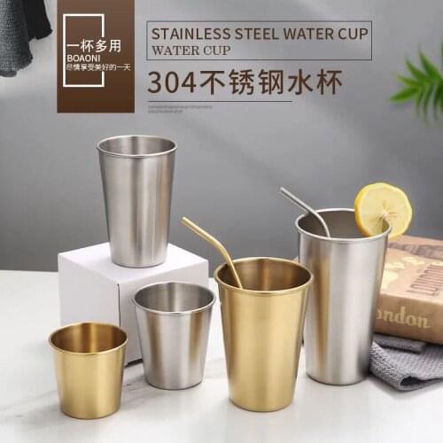 304 Stainless Steel Beer Mug Home Brief Children Water Cup Drinkware