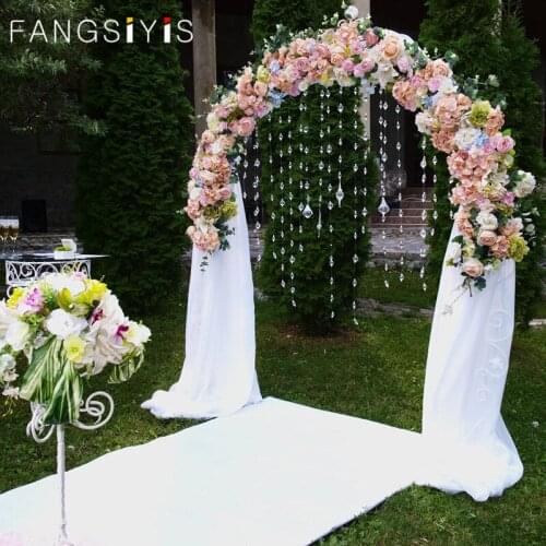 Custom 50/100CM made Artificial Flower Arrangement With Wedding Arch Decor Backdrop Rose Flower Row Party Event OrnamentsWall