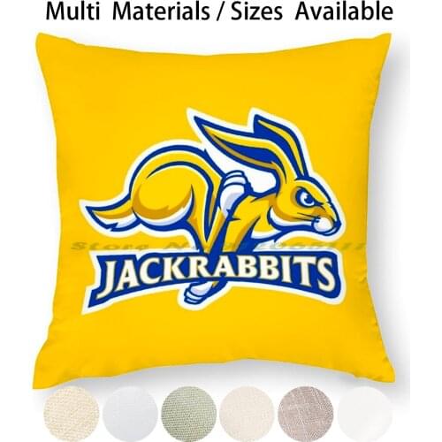 South Dakota Jackrabbits Pillow Case Throw Pillow Cover Cotton Linen Flax South Dakota Jackrabbits Sport University Golf Basket