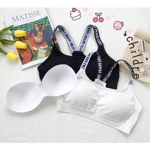 Underwear woman together shockproof running sexy bras movement non-trace vest sleep bra women letter Make Running bra without