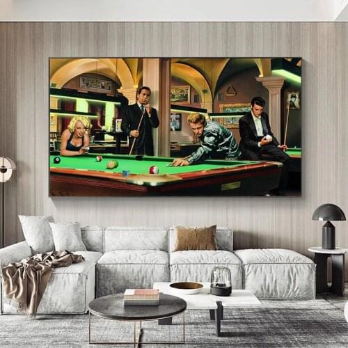 Marilyn Monroe Playing Billiards Posters Prints Wall Art Canvas Printings Wall Art Pictures For Living Room Home Decor Cuadros