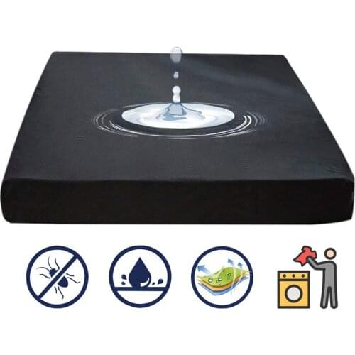 Pongee Waterproof Mattress Bed Cover custom made Hotel pure color brushed waterproof baby bedwetting blanket bedding cover