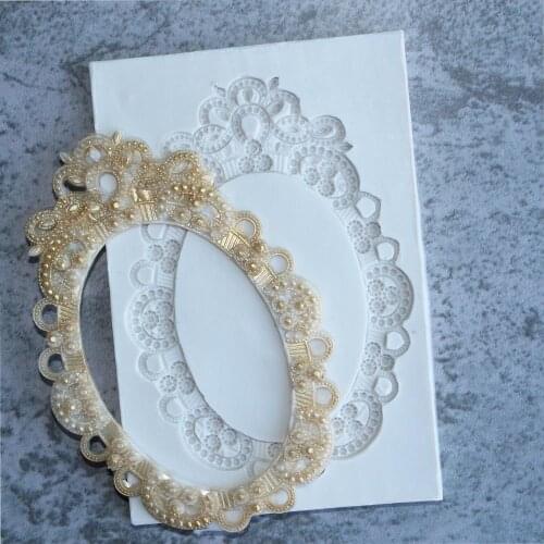 Emboss Frame Silicone Mold Fondant Cakes Decorating Tools Mould Sugarcrafts Chocolate Baking Tools For Cakes Gumpaste Form