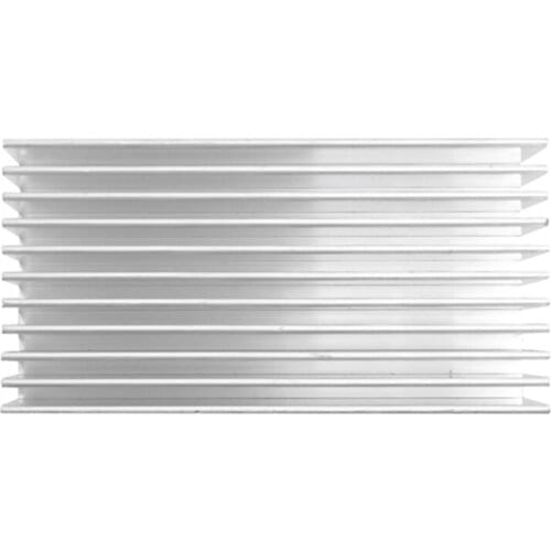 Silver Tone Aluminium Radiator Heatsink Heat Sink 100x50x30mm