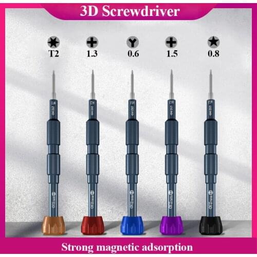 Precision 3D Screwdriver S2 Alloy Batch Head Screwdriver Mobile Phone Repair Disassemble Tools for iPhone Computer Watch