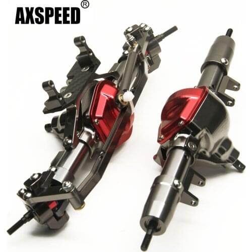 AXSPEED 3 Colors All Metal Titanium Color 1/10 Crawlers Upgrade High Quality Front Axle for Axial SCX-10 1: 10 RC Car