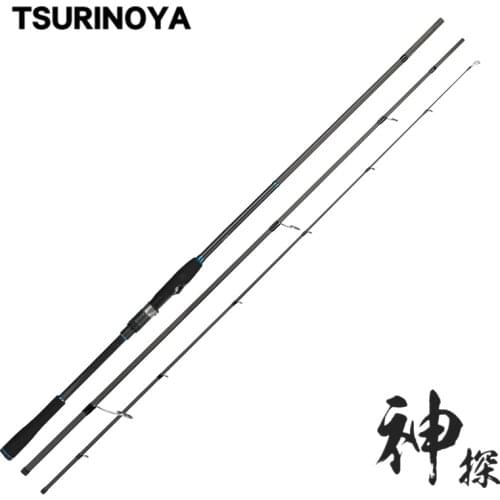 TSURINOYA Spinning Fishing Rod DETECTIVE 2.4m/2.7m/3.0m/3.3m Carbon Fiber Lure Rod M Power FUJI Accessories Long Casting Rod