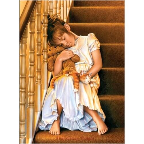 Counted Cross Stitch Kits Needlework Embroidery - Crafts 14 ct Aida DMC Color DIY Arts Handmade Home Decor - Stairs Anatolian