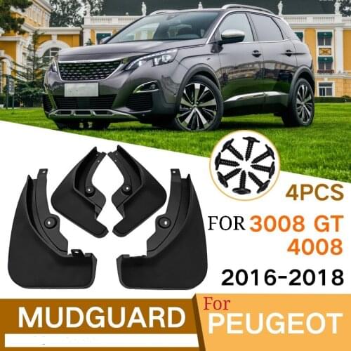 Car Mudguard For Peugeot 3008 GT 4008 2016-2018 High Quality Mudguard Anti-splash Protection Body Anti-fouling Car Accessories