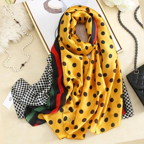 180x90cm Luxury Brand New Design Silk Scarf Women Fashion Shawl Spring Summer Autumn Tourist muffler wrap beach bandanna female