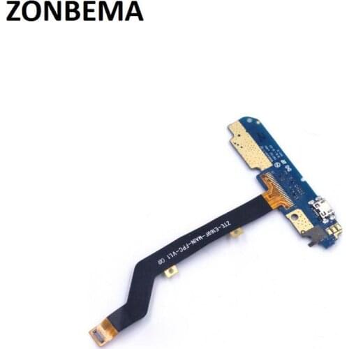 ZONBEMA 10pcs New For ZTE BLADE X3 A452 USB Charging Charger Port Dock Connector Flex Cable Ribbon with Vibrator Motor