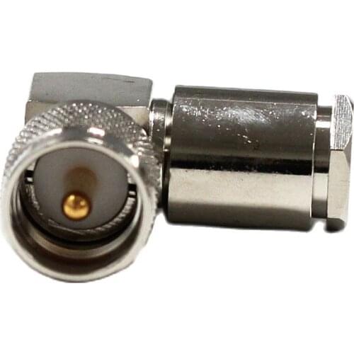 1pc UHF Male Plug RF Coax Connector Solder For LMR400 RG213 Cable PL-259 Clamp Type Right Angle Adapter Wholesale