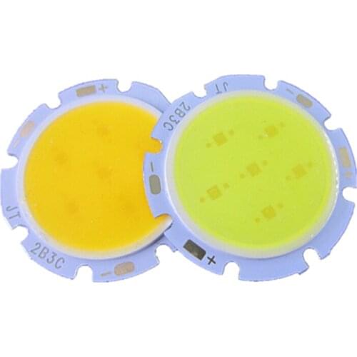 20pcs3W 5W 7W COB LED Lamp Chip Round Super Bright Light Lamp Bulb White/Warm White