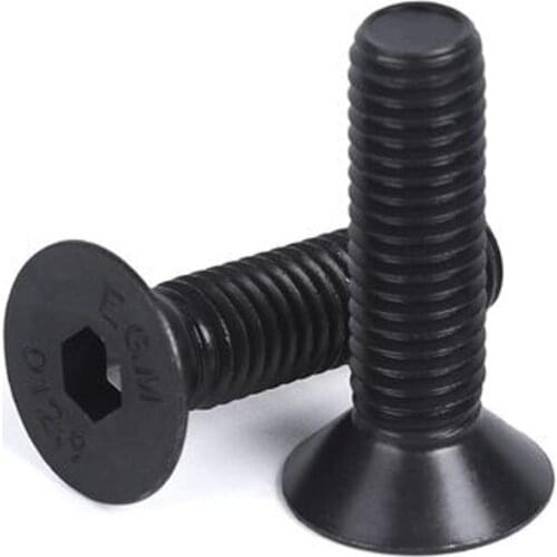 3pcs M5 12.9 level anti-tooth countersunk Allen screws hex socket flat head left teeth screw reverse thread bolt 8mm-25mm long