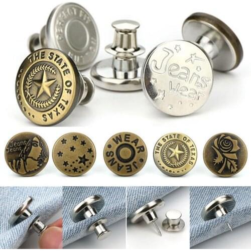 80% Hot Sale 2 Sets Pants Waist Tightness Adjustment Button Rivet Stud Snap Clasp Closure